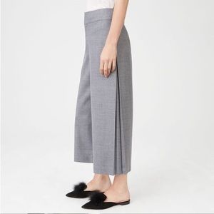 Club Monaco Saltina Wide Leg Cropped Pants in Pale Heather Gray NWT